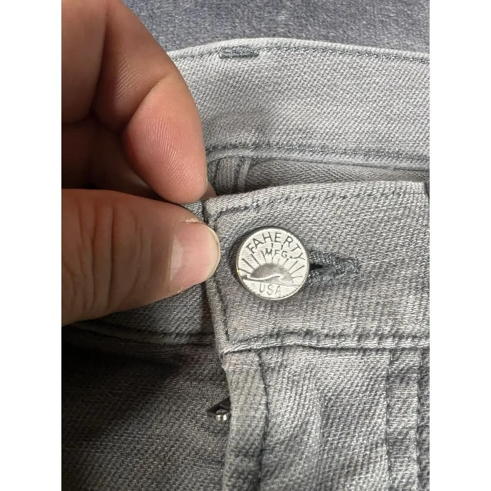 Faherty Comfort Twill Jeans Mens 30x29 Slate Gray Stretch Straight Leg - Picture 2 of 13